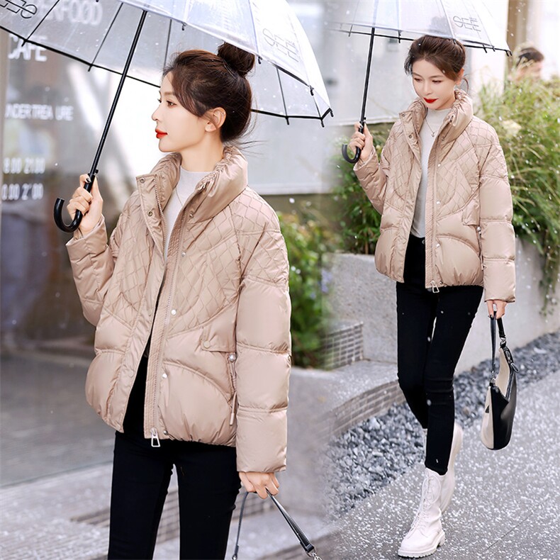 现货白鸭绒小众短款羽绒服女2023冬季新款时尚潮流加厚保暖羽绒服，女装羽绒服，依如秀(原杭风阁)