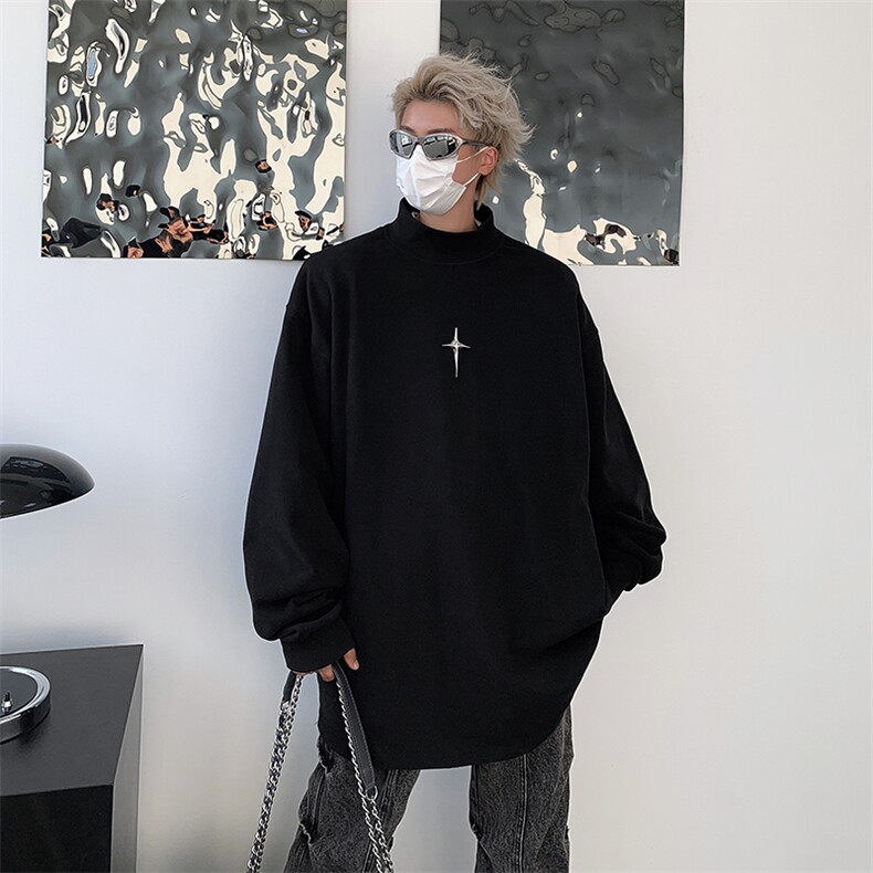 405A美式高街品质内搭半高领德绒保暖打底衫23XW99339-特批P23,男装卫衣,星座405A