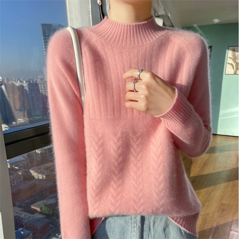 气质优雅秋冬装新款修身显瘦百搭针织羊毛衫,女装羊毛衫,宇灿羊绒