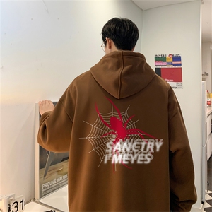 抖音品质 23/秋季320G华棉男士连帽大码印花卫衣WYH3251-P45控68图片