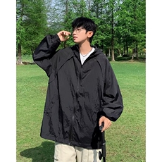 美式机能连帽防晒衣男夏季薄款高街潮牌防晒服痞帅户外冲锋衣外套，男装防晒衣，星座1013
