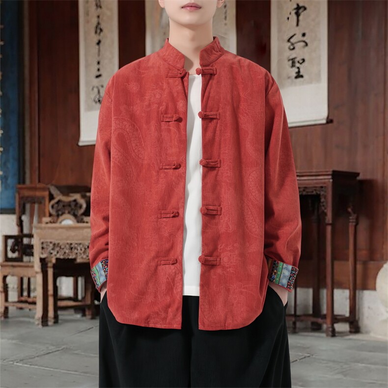 男士衬衫外套灯芯绒夹克盘扣立领风XZ1512-2512-P55,男装夹克,星座1512