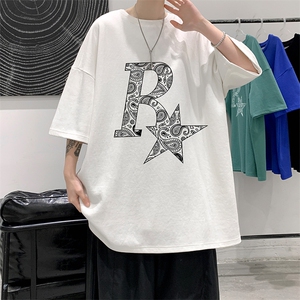 230g重磅纯棉短袖t恤男大码半袖半截袖 DX17328-P20图片