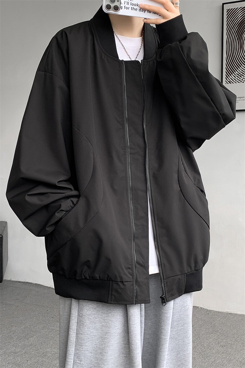 M-8XL春季棒球服外套男大码立领飞行员夹克潮牌休闲衣服JK001P65,男装夹克,电商B312
