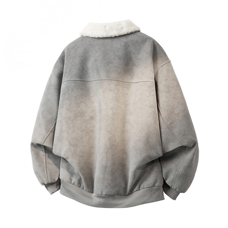 现货冬季美拉德毛领雾面PU皮棉服加绒加厚保暖百搭设计款情侣棉衣,男装棉衣,电商A443