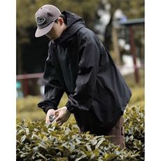 美式户外登山服外套男春秋季宽松机能情侣冲锋衣潮牌港风工装夹克，男装夹克，星座601-2