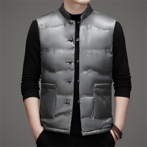 风羽绒服唐装马甲90绒羽绒服男复古盘扣中式唐装TR2816-P145图片