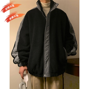 加厚羊羔绒外套男冬季潮牌痞帅宽松休闲棉衣-A1440TP90控145图片