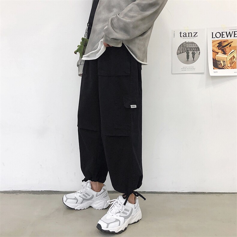 工装裤男士港风休闲运动长裤韩版潮流束脚宽松百搭裤K888-P50,男装休闲裤,电商A128