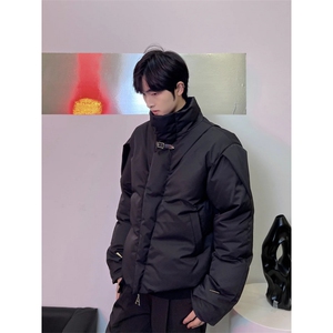 现货！金属扣立领短款棉服外套高级设计感小众韩版棉服RW319-P115图片