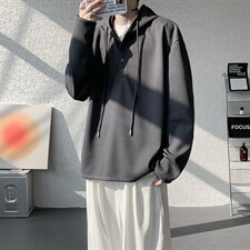 连帽卫衣男春季新款港风宽松华夫格大码长袖套头上衣CH59-P38，男装卫衣，星座214-3