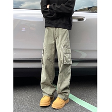 现货~美式复古工装裤直筒水洗百搭休闲裤男女5XZ502-K776-P65，男装休闲裤，星座502