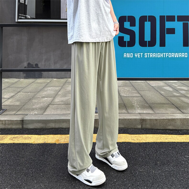 YK302-P45-高品质高弹力冰皮垂感冰凉休闲裤面料：锦纶78氨纶22，男装皮裤，电商A429