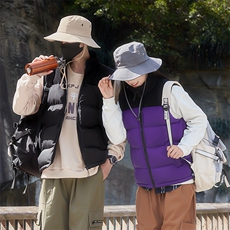 25冬季男款马甲拼色情侣男女同款马甲无袖冬季棉坎肩马夹MJ286-28，男装背心/马甲，星座1402-1