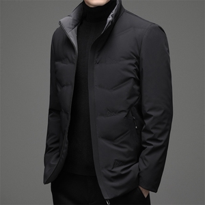 羽绒服男士加厚保暖冬季短款白鸭绒立领外套韩式潮流简约帅气男装图片