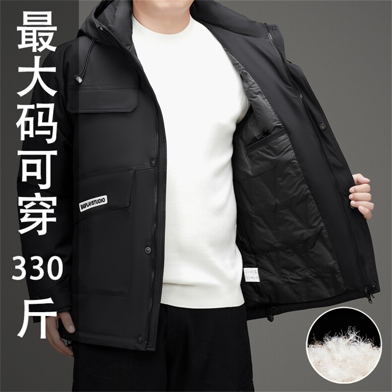 新标90绒加肥加大羽绒服外套男士特大号羽绒服大衣SH89513-P388,男装羽绒服,钱塘723