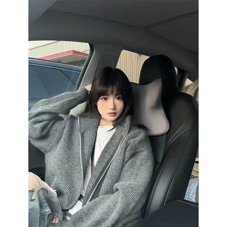 重磅秋冬北极绒双拉链毛衣开衫美式复古休闲慵懒风宽松针织衫外套,男装针织衫/毛衣,电商A486