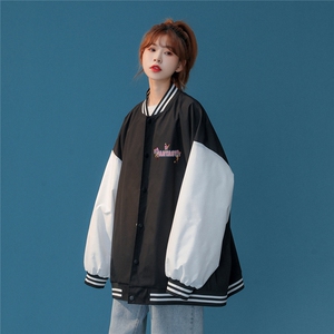 中性风 2023秋季新品港风ins潮牌字母印花棒球服夹克G8023p65控88图片