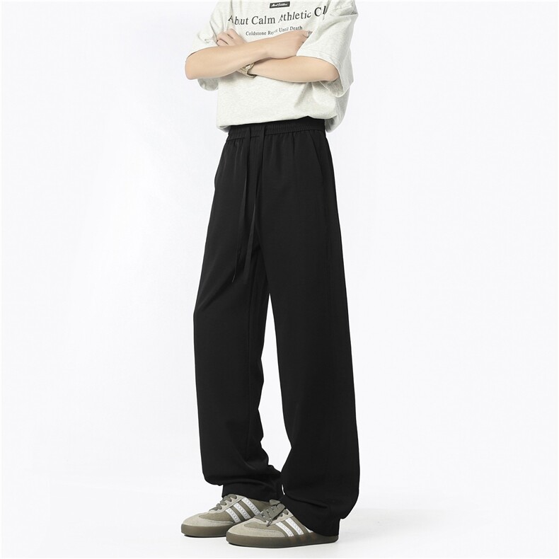 日系cleanfit垂感运动休闲裤男夏季宽松直筒阔腿裤百搭速干山本裤,男装休闲裤,星座506A