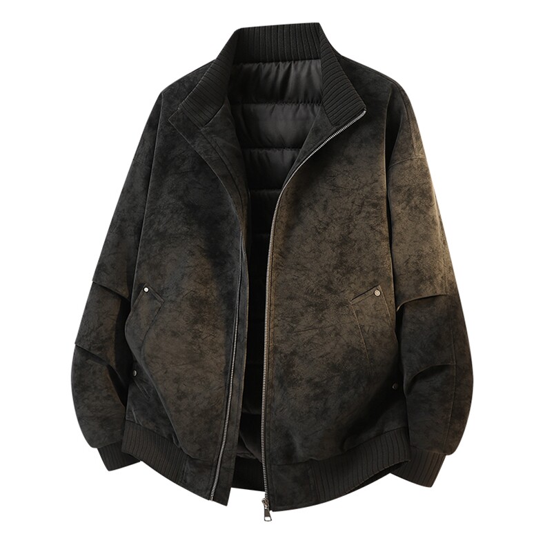 2025新款立领皮棉衣皮衣加绒加厚棉服休闲百搭保暖YH-87-P95,男装皮衣,星座717