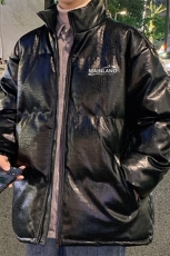 港风直播抖音高品质宽松男羽绒棉加厚PU皮棉衣外套M1506P90，男装棉衣，电商C408(原B339-1)