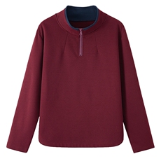 半拉链立领卫衣女2026年春秋新款小个子时尚宽松休闲上衣长期有货，女装短外套，璐依舞