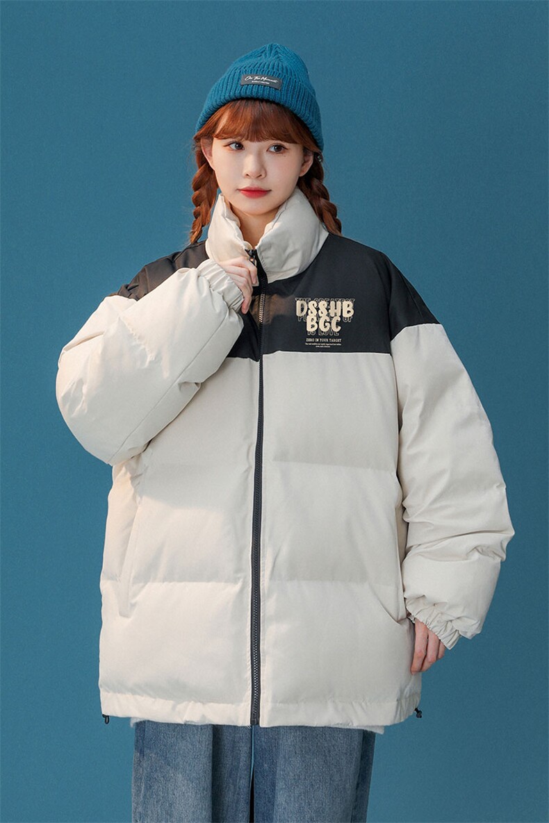 中性风22冬季新品字母印花拼色棉衣TPMY251P85控138特批无差价,男装棉衣,A247A