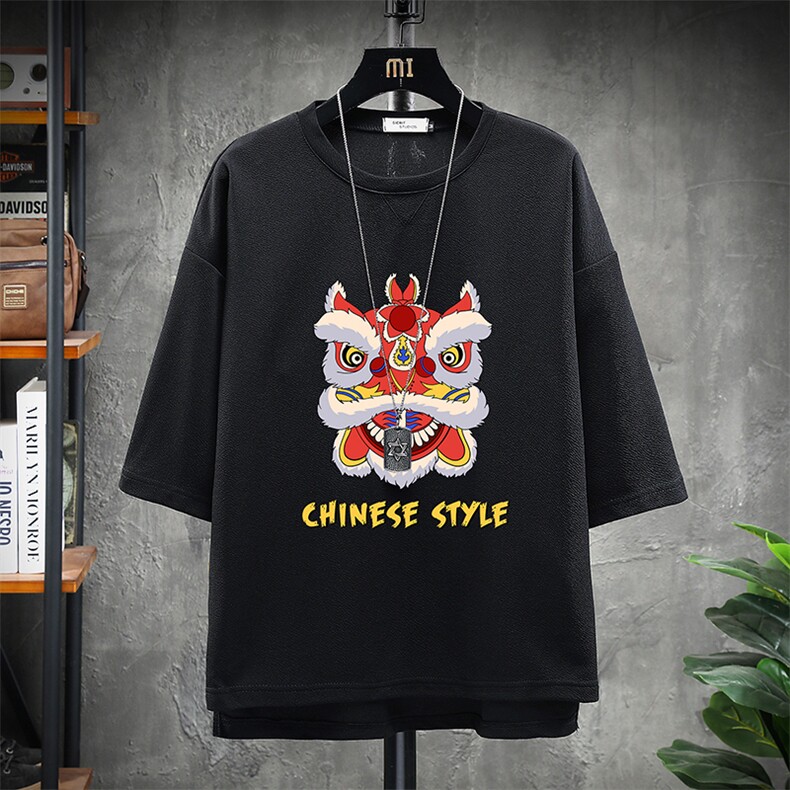 Q11185-P30 春夏季七分袖t恤男大码五分袖男短袖中袖 展架图片