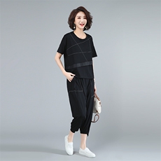 2021年夏新款套装休闲大码宽松女套装217款，女装套装/套裙，秋牧寒烟