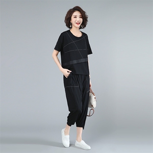 2021年夏新款套装休闲大码宽松女套装217款图片