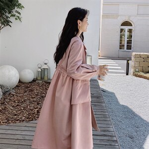 【现货】2022秋新款oversize甜美风衣251-609-P155-K218图片