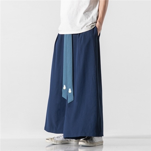 夏季 汉服男女情侣款风直筒宽松阔腿裤中式改良复古 K133/P85图片