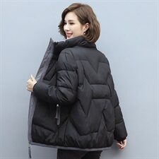 2024秋冬新款时尚气质修身显瘦长款双排扣大衣，女装棉衣/棉服，梦芯尔