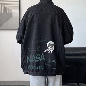 NASA联名同款牛仔夹克男大码牛仔外套男茄克 NJ77187-P60图片