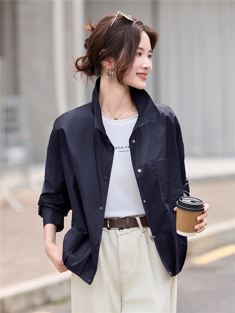 时尚休闲薄款短款外套女2025春秋季新款小个子百搭夹克上衣,女装短外套,丽影随形
