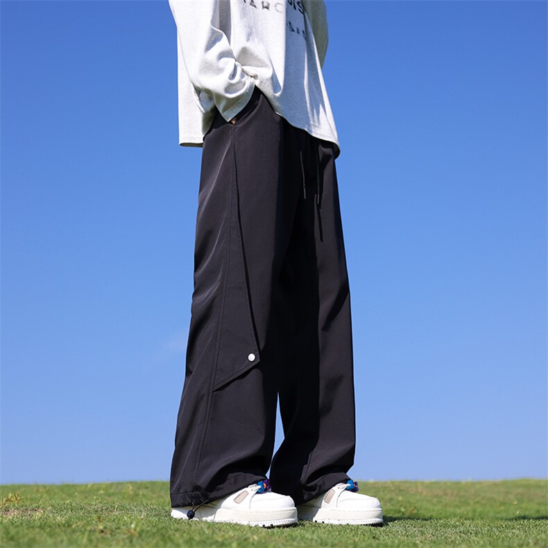 港风秋季新款宽松大码直筒束脚防水休闲裤男MYK24-9857-P35,男装休闲裤,星座717