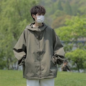 美式户外冲锋衣外套春秋季宽松连帽潮牌ins百搭夹克男女CF588-P60图片