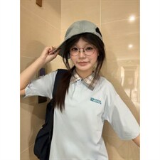 H1055-p35广州格子布polo领体恤T恤，男装T恤，星座617A-2