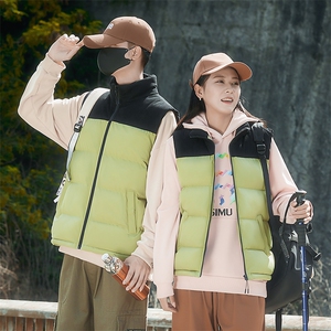 25冬季男款马甲拼色情侣男女同款马甲无袖冬季棉坎肩马夹MJ286-28图片