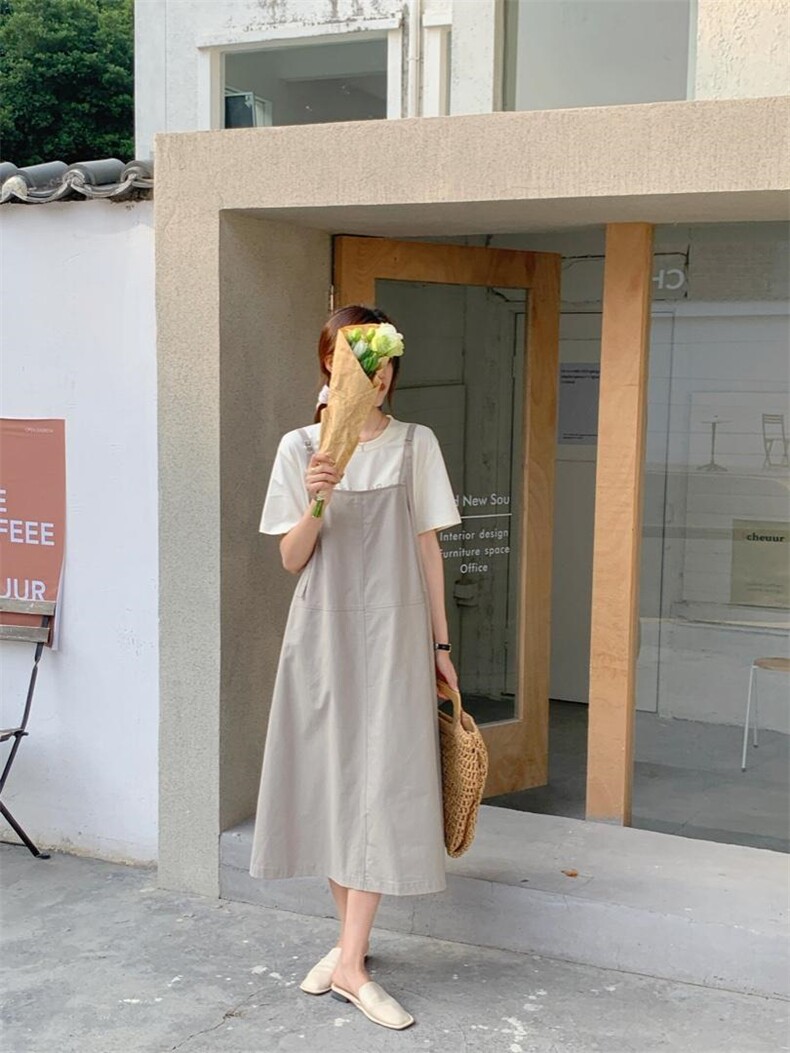 现货韩版休闲背带裙，其它，汐美