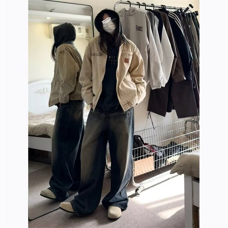 现货春秋复古小众水洗做旧牛仔外套男特律短款工装夹克JKB21-P85,男装工装外套,星座302B-3