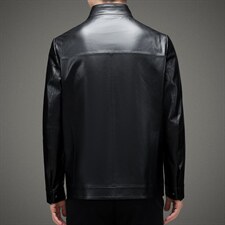BAMJ-2316钱塘2020-2中年男士秋季商务休闲皮衣夹克外套P560，男装皮衣，钱塘207-2