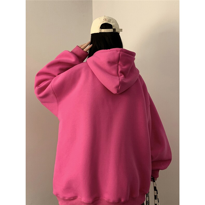 加绒连帽卫衣女卡通印花休闲宽松上衣D328-WY23049-P55厚款P65,女装卫衣/绒衫,电商D328