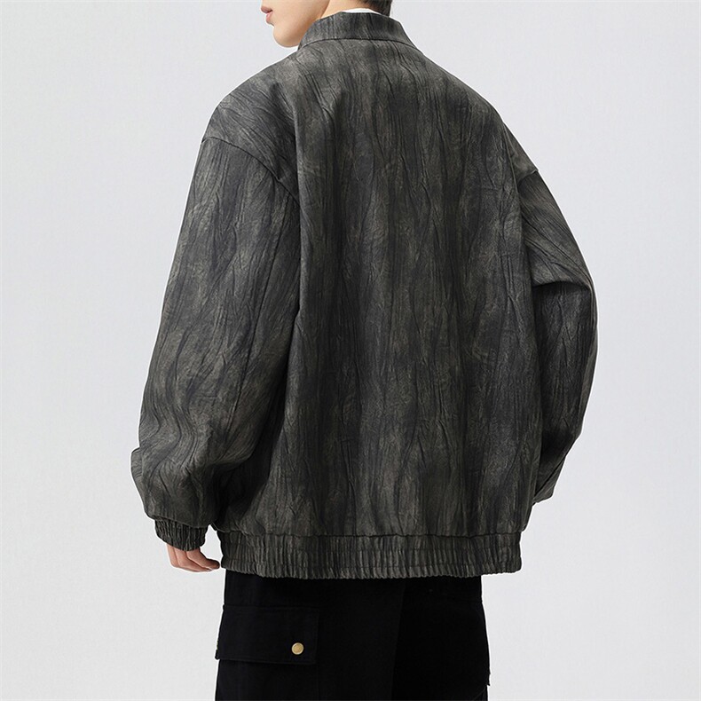 立领皮衣男飞行员皮夹克机车风大码外套JK2122-P80大码元,男装夹克,星座210-1