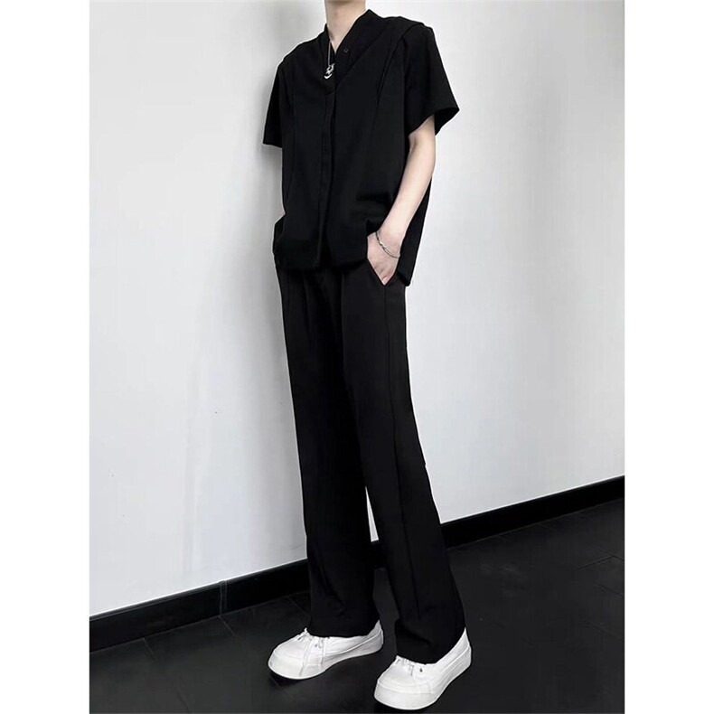 大货~春季褶皱垂感显瘦西装休闲长裤男K315-P45（主推差价大）,男装休闲裤,星座1004-3