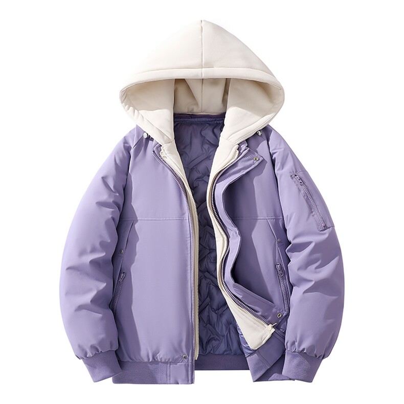 新款青少年学生棉袄假两件加绒加厚棉衣秋冬保暖棉服情侣YY2588,男装棉衣,星座1206（原A206）