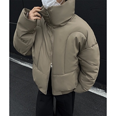 （现货）A421-MY421PU皮解构短款加厚面包服P115158，男装棉衣，电商A421