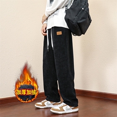 灯芯绒加绒卫裤男冬季加厚宽松垂感休闲裤K02818-P43加绒P50，男装休闲裤，星座308B-2