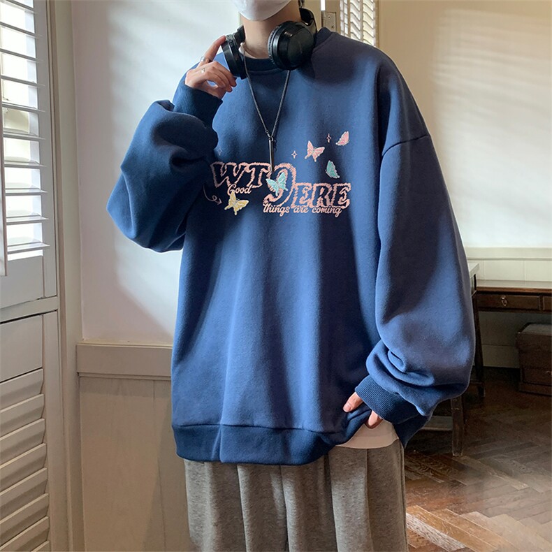 圆领卫衣男超大码胖子肥佬大号长袖t恤S6443-P28,男装卫衣,电商A040
