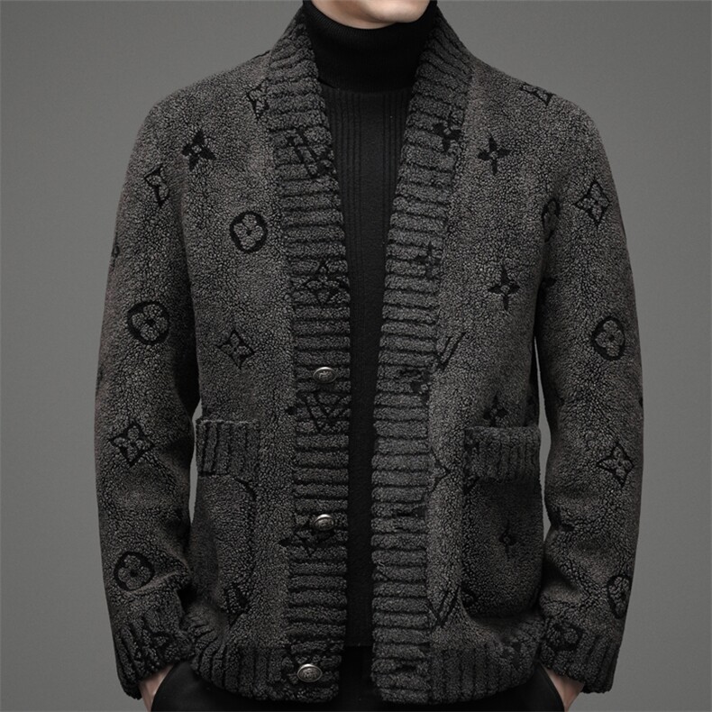 2023冬季新款男士加厚保暖羊毛呢大衣中年商务休闲厚款外套男装，男装毛呢大衣，电商B212（原钱塘6029）